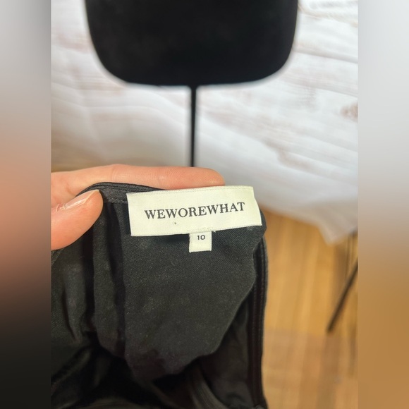 WeWoreWhat‎ Black Rhinestone One Shoulder Sheath Dress - Picture 8 of 8